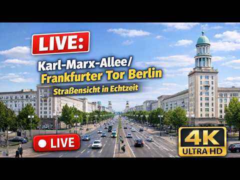 Karl-Marx-Allee / Frankfurter Tor Berlin – Straßensicht in Echtzeit in 4K