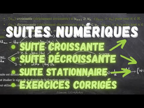 Determining the direction of variation of a numerical sequence: Course and solved exercises