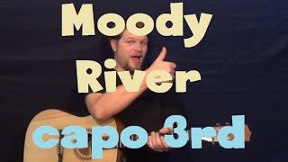 Moody River (Pat Boone) Easy Guitar Lesson How to Play Tutorial Capo 3rd Fret