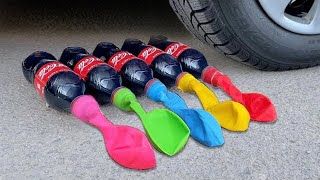 COCA COLA BALLOON VS CAR, Coca Cola Zero, PowerAde, Fanta, Sprite, Fruko and Mentos Diff Unde