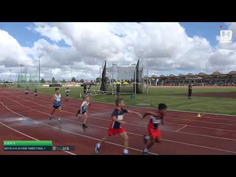 Boys U10 4x100m Timed Final 1: 2021 Commonwealth Bank State Relays Championships // LAVicTV
