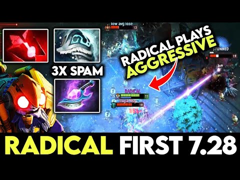 Radical Tinker Goes Crazy Aggressive - First 7.28 Tinker Game 3x Shivas Spam Dota 2