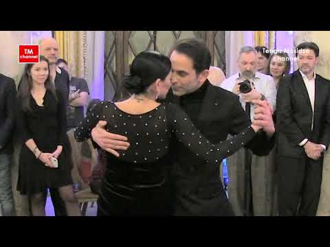  Ezequiel Paludi  and  Geraldine Rojas  are  dancing  to  a  tango  at  Moscow Tango Holidays  in  2020