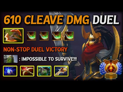 +610 CLEAVE DAMAGE DUEL Offlane Legion Commander With New Meta Battle Fury Item | 7.39e DotA 2