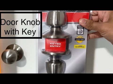Install Keyed Entry Door Knob #diy #doorknob #privacy #keydoorknob