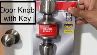 Install Keyed Entry Door Knob #diy #doorknob #privacy #keydoorknob