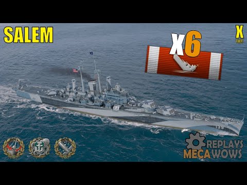 Cruiser Salem 6 Kills & 276k Damage | World of Warships Gameplay