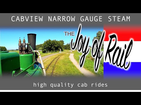 Stoomtrein Katwijk Leiden CABVIEW HOLLAND [NARROW GAUGE STEAM] 29jun 2019