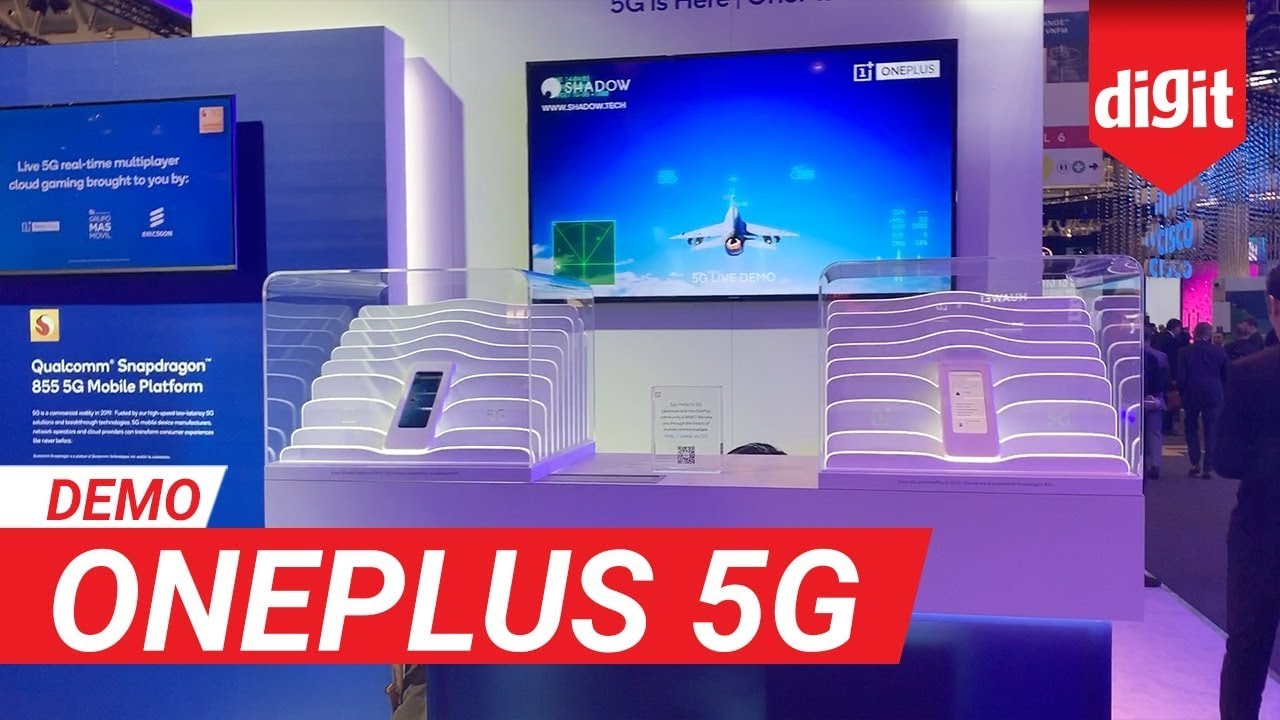 OnePlus 5G | Live 5G Real-Time Multiplayer Cloud Gaming Demo by OnePlus | Digit.in