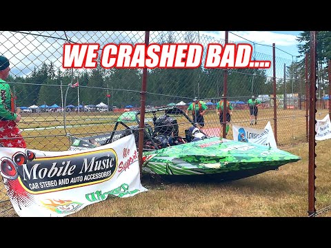 ESP Jet Sprint Day 2 - We WRECKED Into the Fence!!! My NEW Jet Boat Took Some Serious Damage...