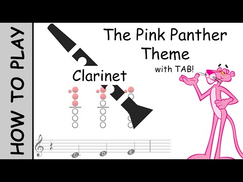 How to play Pink Panther on Clarinet | Sheet Music with Tab