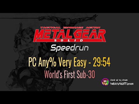 Metal Gear Solid 1 Speedrun - PC Any% Very Easy - 29:54 (World's First Ever Sub-30)