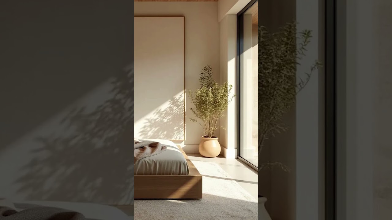 Cozy Minimalist Bedroom Ideas: Earthy Tones & Open-Concept Layout