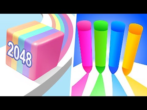Jelly Run 2048: New Shape vs Crayon Rush 3D - Max Level Gameplay (Part 1)