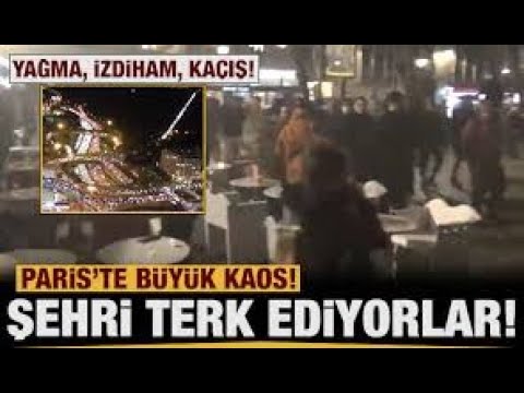 Paris'te büyük kaos: Yasağı delmek için şehri terk ediyorlar ( YAĞMA , İZDİHAM , KAÇIŞ )