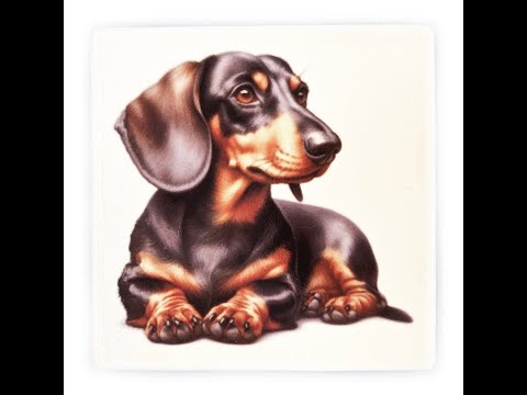 Dachshund Ceramic Coaster