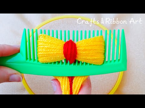 It's so Beautiful Idea 💖🌟 Superb Flower Making Trick with Wool and Hair Comb - You will Love It !!