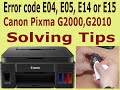 E04, E05, E14 or E15 Error Message on Canon G2000,2010 model printer 100% solved