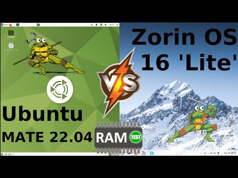 Ubuntu Mate 22.04 vs Zorin OS 16 Lite: RAM Usage