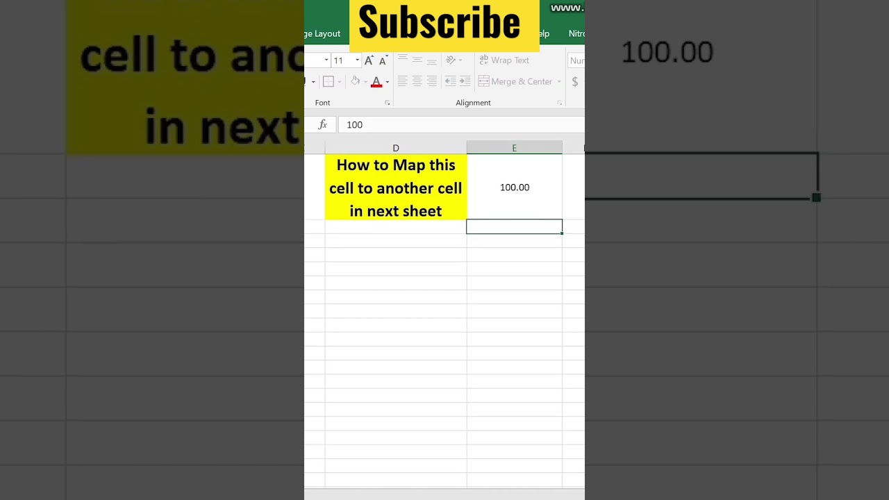 Excel Cell Mapping #shorts #excel #exceltips