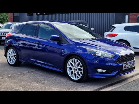 2017 (67) Ford Focus ST-Line 1.5 TDCi 5Dr I'm Deep Impact Blue. 49k Miles. Sat Nav. 70+ MPG. £10,000