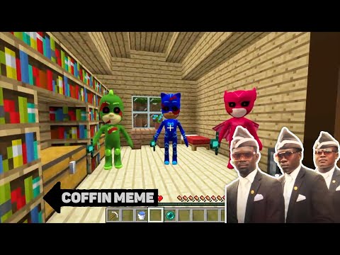 Pj Masks VS Paw Patrol Ryder in Minecraft - Coffin and Vibe Cat Meme