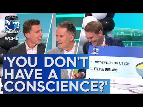 29 weeks on, Llordo FINALLY gets paid back for TJ's meal, but there's a twist - Sunday Footy Show