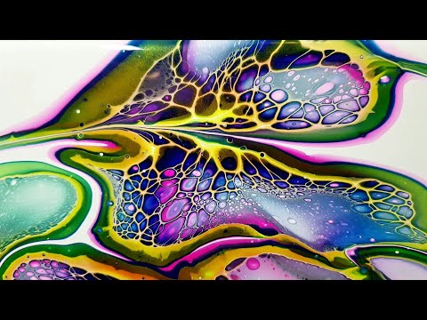 Stretching Blooms with a Zigzag and Swirl - Sheleeart Technique - Acrylic Pouring