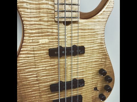 Brubaker NBS-4 "Lexa" Flame-Maple Top and Back, Birdseye Fingerboard image 12