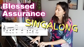 Download lagu Blessed Assurance – SING ALONG congregational style hymn video (lyrics, chords, lead sheet, piano) mp3