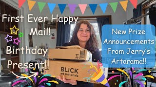 My Birthday Art Supplies! & Paintober Prizes from Jerry's, and My First Happy Mail!