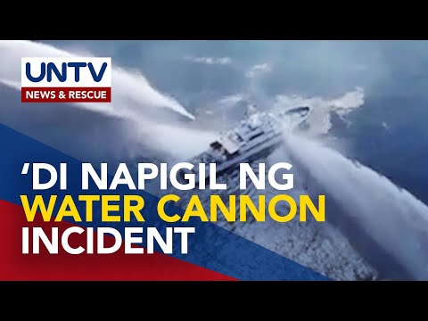 Chinese Coast Guard, muling ginamitan ng water cannon ang 2 PH vessels malapit sa Bajo de Masinloc