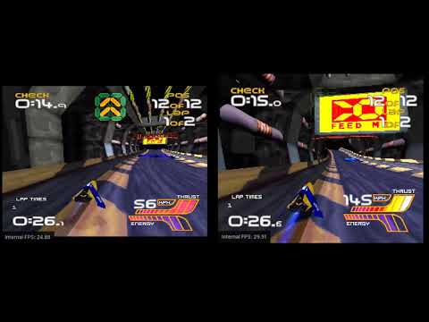 Wipeout 2097 vs Wipeout XL Speed Comparison