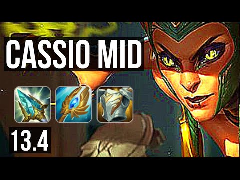 CASSIOPEIA vs ZILEAN (MID) | 8/0/3, 1000+ games, 1.3M mastery, Legendary | KR Master | 13.4