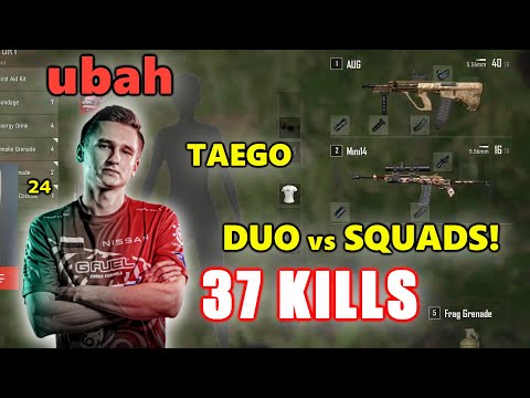FaZe ubah & VP Lu - 37 KILLS - AUG + Mini14 - DUO SQUADS! - PUBG