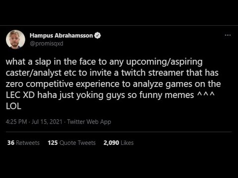 Thebausffs dunking on AST PromisQ's tweet | LEC