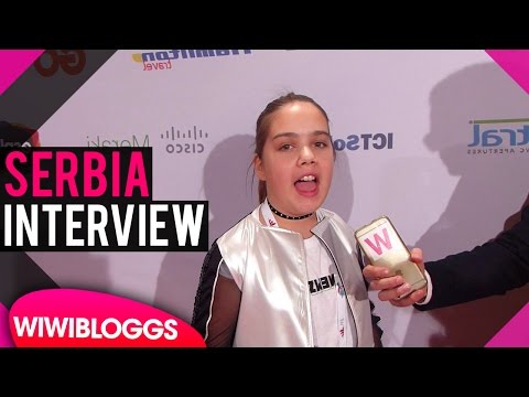 Dunja Jeličić  (Serbia) @ Junior Eurovision 2016 Opening Ceremony - INTERVIEW | wiwibloggs