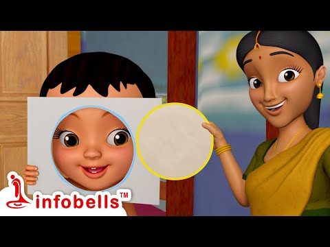Mummy Ki Roti Gol Gol - मम्मी की रोटी गोल गोल | Hindi Rhymes for Children | Infobells