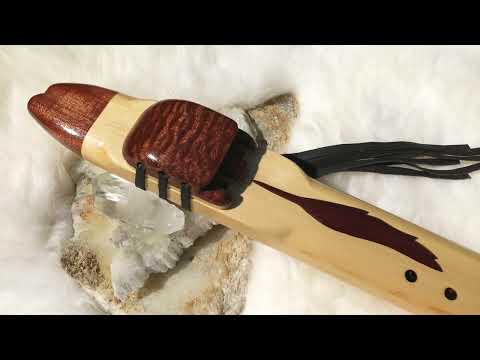 Native American Drone Flute 7 Hole - Key of Low D 440Hz - Alaskan Yellow Cedar and Sapele Accents