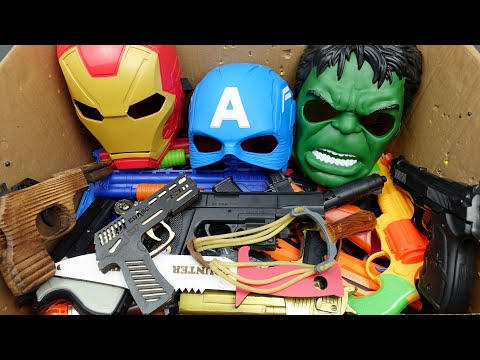 Big Box Full of Toy Guns Toys - Super Hero Figures Nerf Pistol
