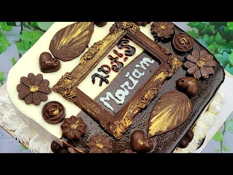 2 pound mix cake decoration ideas. chocolate & vanilla flavor cake decoration 😋#cake #cakedecoration