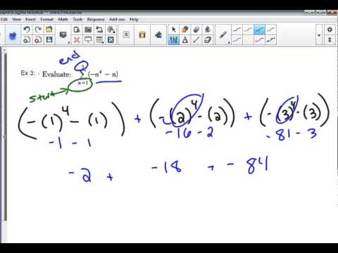 Algebra2NR (Lesson 6.4) - Sigma Notation