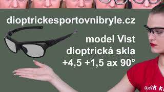 Vist černo - černá, zabrousit lze pouze klasicky prohnutá dioptrická skla, báze 2,0 - 6,0