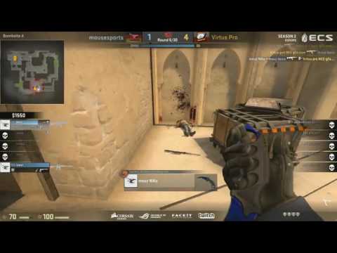 NiKo quad kill on the retake vs. VP - ECS Season 2 Europe