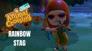Animal Crossing: New Horizons: How To Catch A RAINBOW STAG (Bells, Location, Time)