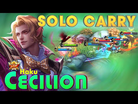 Cecilion Solo Carry! Top Global Cecilion by Haku ~ Mobile Legends