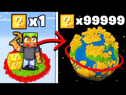 Minecraft ama ŞANS BLOĞU = DÜNYA BOYUTU...
