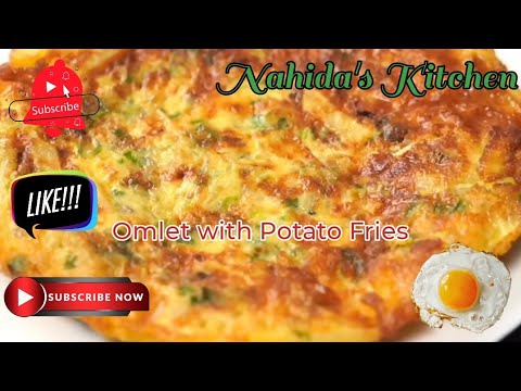 Recipe : 79 French Fries Omlet | Omlet with Potato Fries | Tanzanian Chips Mayai #egg #eggrecipe
