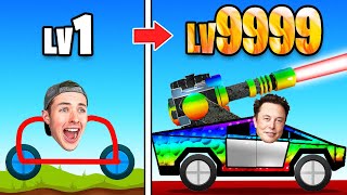 Upgrading NOOB to MAX LEVEL CAR in Draw Joust!