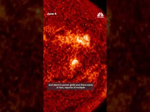 Stunning images from space show a series of solar flares